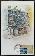 Revitalisation Of Historic Buildings In Hong Kong II 2017 Maximum Card MC Set (Location Postmark) (Viva Blue House) B - Maximum Cards