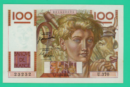 100 Francs - France -  Jeune Paysan - N°U.370/23232 - F.12-10-1950.F.  - Sup - 100 F 1945-1954 ''Jeune Paysan''