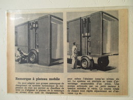 USA - Remorque Américaine à Plateau Vertical  Amovible  - Coupure De Presse De 1950 - Vrachtwagens