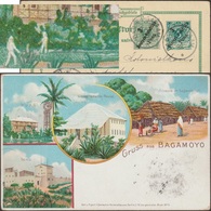 Deutsche Kolonien 1898. Carte Postale Entier Postal Timbrée Sur Commande. Bagamoyo. Musulmanes, Tennis, éolienne, Palme - Autres & Non Classés