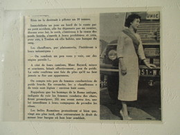 Versailles  - Mme Bayard Infirmière Croix Rouge Finaliste Championat National Camions 20 T  - Coupure De Presse De 1954 - Camiones