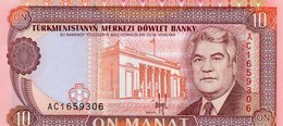 TURKMENISTAN 10 MANAT 1993  P-3  UNC - Turkménistan