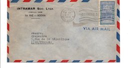 BOLIVIE LETTRE A EN TETE DE LA PAZ POUR LA FRANCE 1950 - Brieven En Documenten