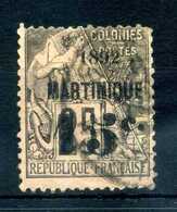 1892 MARTINICA Martinique N.25 USATO - Oblitérés