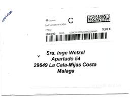 EP365 / SPANIEN - Einschreiben 10.3.2020 Ex Tineo (Asturien) Nach Malaga - Lettres & Documents