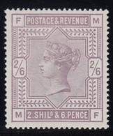 GRAN BRETAGNA 1883  SG 178 2/6d   LILAC  VERY FINE MM FULL PERF  PALE SHADE - Unused Stamps