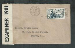 Irlande. Lettre Pour Londres Avec Censure EXAMINER 1901 From Baile Atha Cliath - Covers & Documents