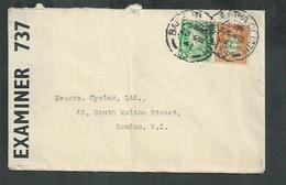 Irlande. Lettre Pour Londres Avec Censure EXAMINER 737 From Baile Atha Cliath - Storia Postale