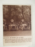 Voitures Militaires équipées De Projecteur Anti Zeppelin   -  Coupure De Presse De 1914 - Projecteurs