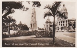 253686Durban, Town Hall And Great War Memorial. (nice Photo Card) - South Africa