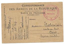 TATAOUINE DE JOSEPH LIEUTENANT 126 RTI POUR LLOBERES DELCLOS A CERET RTE DU PONT - CPA MILITAIRE CORRESPONDANCE - War 1914-18
