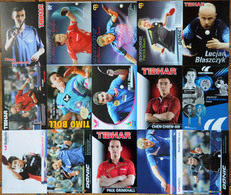 Lots De 15 Cartes Postales De Joueurs - Tennis Table Tischtennis Tavolo - Tennis De Table