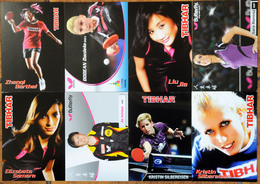 Lots De 9 Cartes Postales De Joueuses - Tennis Table Tischtennis Tavolo - Table Tennis