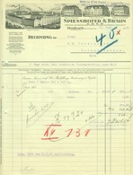 HEUBACH Mögglingen Bopfingen Waldstetten Rechnung 1924 Deko " Spiesshofer&Braun -TriumphCosett-Federn,Schließen A Stahl" - Vestiario & Tessile