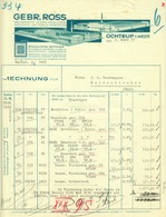 OCHTRUP Westfalen Rechnung 1937 Deko " Gebr.Ross - Leinenweberei Spezialität Bettücher Nameneinwebung " - Vestiario & Tessile