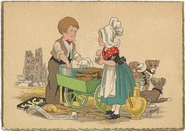 Vintage Postcard  *  Illustrateur  E. Maudy -Petits Métiers -  Marchand De Caracolles - Armoiries (CPM) Wapenschild - Genealogie