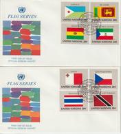 Nations Unies New York FDC 1981 Drapeaux 341-56 - FDC