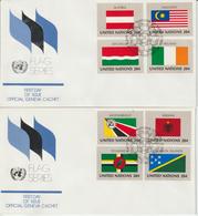 Nations Unies New York FDC 1982 Drapeaux 365-80 - FDC