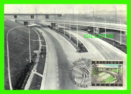 CARTE MAXIMUM - L'ÉCHANGEUR ROUTIER DE LONCIN, 1969 - EDIT. UNIMAX - AUTOROUTE DE WALLONIE - - 1961-1970