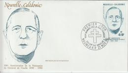 Nouvelle Calédonie FDC 1990 Charles De Gaulle PA 274 - FDC