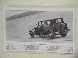 Montlhery Linas - Essai Voiture Accéléromètre -  Coupure De Presse De 1933 - Otros Aparatos