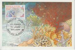 Wallis Et Futuna Carte Maximum 1998 Coraux 524 - Maximumkaarten