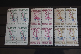 Zypern EUROPA-Ausgabe 1966; SPECIMEN-Marken, MUSTER; Viererblock; Postfrisch - 1966