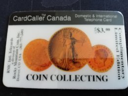 CANADA $3,- CARD CALLER CANADA  COIN ON CARD LIMITED EDITION TIRAGE  350X  Fine Used   **906** - Canada