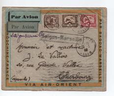 1933 - ENVELOPPE PAR AVION De PHANTIET (ANNAM) Pour CHERBOURG - Storia Postale