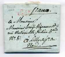 P57P DOUAI + " Franco"  Manuscrtit  / Dept Du Nord / 1807 - 1801-1848: Vorläufer XIX