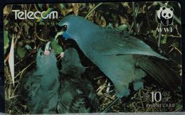 NEW ZEALAND 1998 PHONECARD WWF EAGLES USED VF!! - Águilas & Aves De Presa