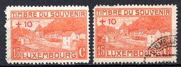 LUXEMBOURG - 1921 - N° 138 - +10 S.15 C. Rouge Carminé - (Au Profit Du Monument Aux Légionnaires Luxembourgeois) - 1907-24 Abzeichen