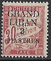 GRAND LIBAN TAXE N°3 N*  Variété Deuxième "S" De PIASTRES Formant Un "8" - Postage Due