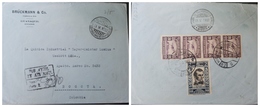 O) 1932 ECUADOR. SCADTA GUAYAQUIL VUA BUENAVENTURA AND BOGOTA, PLANE OVER GUAYAS SC C11  20c-ESTABLISHMENT OF COMMERCIAL - Lettres & Documents