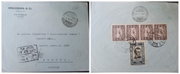 O) 1932 ECUADOR. SCADTA GUAYAQUIL VUA BUENAVENTURA AND BOGOTA, PLANE OVER GUAYAS SC C11  20c-ESTABLISHMENT OF COMMERCIAL - Storia Postale