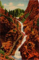 Colorado South Cheyenne Canon Seven Falls 1951 Curteich - Colorado Springs