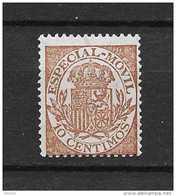 LOTE 1891 D  ///   ESPAÑA  ESPECIAL TIMBRE MOVIL    10 CTMOS   NUEVOS SIN GOMA - Revenue Stamps