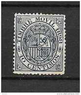 LOTE 1891 E  ///   ESPAÑA  TIMBRE MOVIL  1898    10 CTMOS   NUEVOS SIN GOMA - Revenue Stamps
