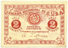 CUBA - Cédula De 2 Centavos - M.A. 803 - 31.12.1919 - Entrada Da Villa - Portugal - Emergency Paper Money Notgeld - Portugal