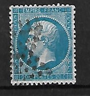 France  N° 22   Oblitéré étoile De Paris      B /  TB  - 1862 Napoléon III.