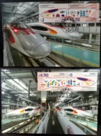 Guangzhou Shenzhen Hong Kong Express Rail Link 2018 Hong Kong Maximum Card MC Se-tenant (Location Postmark) (2 Cards) A - Maximum Cards