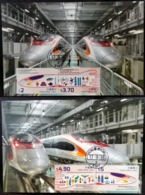 Guangzhou Shenzhen Hong Kong Express Rail Link 2018 Hong Kong Maximum Card MC Se-tenant (Location Postmark) (2 Cards) B - Cartoline Maximum