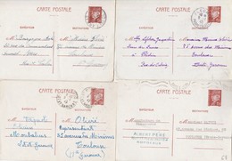 LOT DE 36 ENTIER PETAIN 1F20 CP+ COMMERCIAL TOUS VOYAGES 18 SCANS - Konvolute: Ganzsachen & PAP