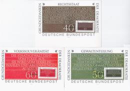 Germany Deutschland 1981 Maximum Cards X3, Grundgedanken Der Demokratie, Basic Ideas Of Democracy, Canceled In Bonn - 1981-2000