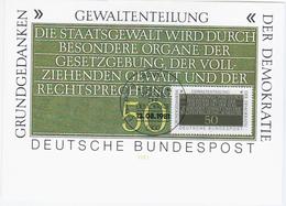 Germany Deutschland 1981 Grundgedanken Der Demokratie, Basic Ideas Of Democracy, Gewaltenteilung, Division Of Powers - 1981-2000