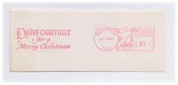 EMA Meter Frank Front Cover Cut Red Meter Mark Drive Carefully For A Merry Christmas Slogan Road Safety - Unfälle Und Verkehrssicherheit
