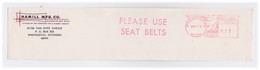 EMA Meter Frank Front Cover Cut Red Meter Mark Please Use Seat Belts Slogan Road Safety - Unfälle Und Verkehrssicherheit