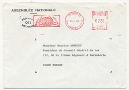 FRANCE - Env. EMA "Assemblée Nationale" Paris 31 Du 25/1/1988 - EMA (Printer Machine)