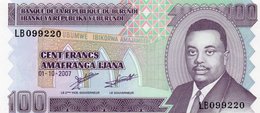 BURUNDI 100 FRANCS 2007 P-37f UNC  SERIE SPECIAL  LB 099220 - Burundi