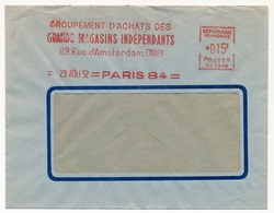 FRANCE - Env Fenêtre - EMA "Groupement D'Achats Des Grands Magasins Indépendants" Paris 84 - 29/8/1952 - EMA (Printer Machine)